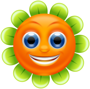 openclipart圖庫：Smiling Flower - superb quality