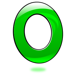 openclipart圖庫：Glossy Number : Zero