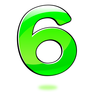 openclipart圖庫：Glossy Number : Six