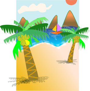 openclipart圖庫：coqueiro de praia