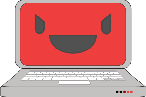 openclipart圖庫：Evil Computer Laptop