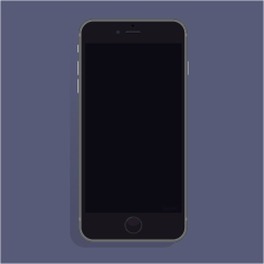 openclipart圖庫：Black New iPhone 6