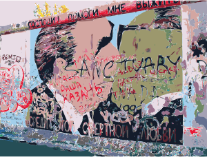 openclipart圖庫：Berlin Wall East Side Sanctuary Graffiti