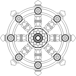 openclipart圖庫：USAF religion pin for Dharmachakra