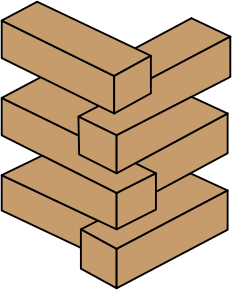 openclipart圖庫：Optical Illusion (stacked bricks)