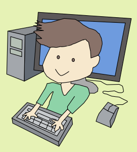 openclipart圖庫：Computer Boy Cartoon