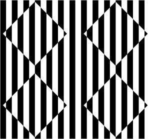 openclipart圖庫：3D optical illusion with inverted diamonds