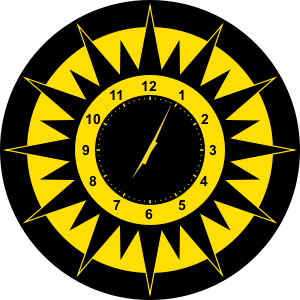 openclipart圖庫：Scripted Abstract Sun Clock