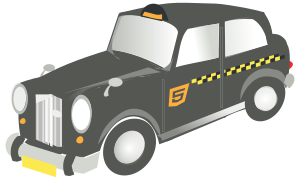 openclipart圖庫：old british taxi.