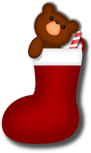 openclipart圖庫：Teddy Bear Stocking
