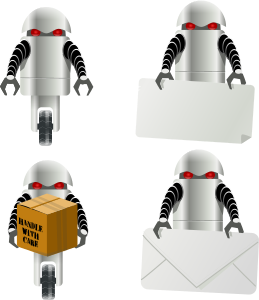 openclipart圖庫：robot carrying things