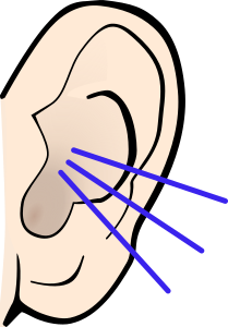 openclipart圖庫：listening colored