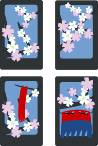 openclipart圖庫：Hanafuda Sakura (March)