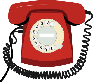 openclipart圖庫：Telephone set Tan-70