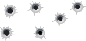 openclipart圖庫：Set of bullet holes