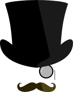 openclipart圖庫：Top hat, moustache, monocle