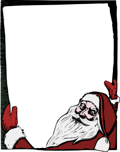 openclipart圖庫：Santa Frame - Colour