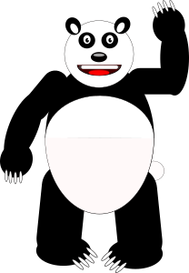 openclipart圖庫：Comic Panda