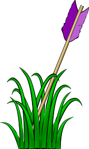 openclipart圖庫：Arrow in the grass