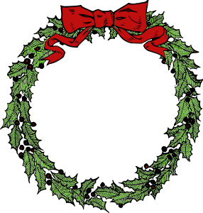 openclipart圖庫：December Wreath
