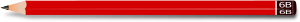openclipart圖庫：Red 6B Pencil