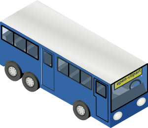 openclipart圖庫：blue bus