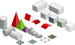 openclipart圖庫：Set of basic isometric figures