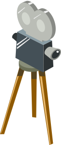 openclipart圖庫：Cartoon movie camera