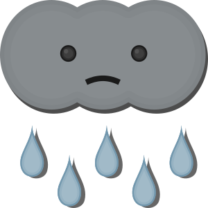 openclipart圖庫：Sad Little Cloud