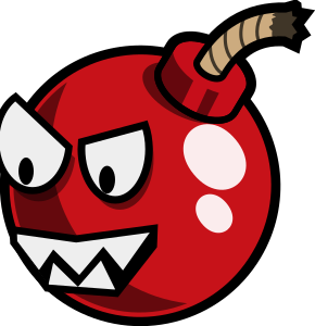 openclipart圖庫：Cartoon Cherry Bomb enemy Remix