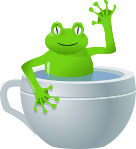 openclipart圖庫：unexpected frog in my tea