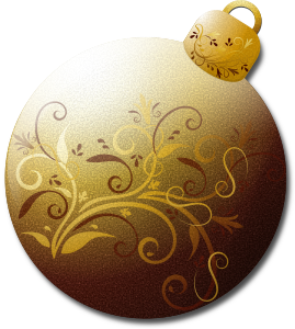 openclipart圖庫：Gold Glass Ornament 1