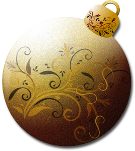 openclipart圖庫：Gold Glass Ornament 2