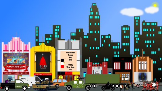 openclipart圖庫：New Year 2015 Parade in the City