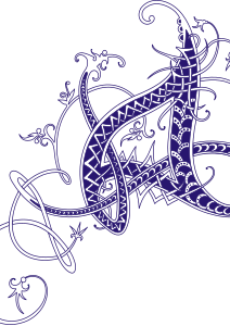 openclipart圖庫：intricate-letter-A