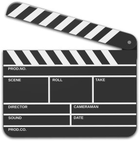 openclipart圖庫：movie scene marker
