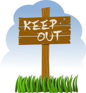 openclipart圖庫：keep out!