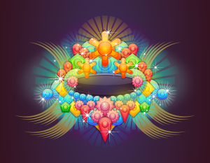 openclipart圖庫：Badge With Abstract Background 3