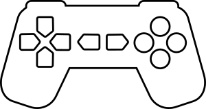 openclipart圖庫：Game Controller Outline White