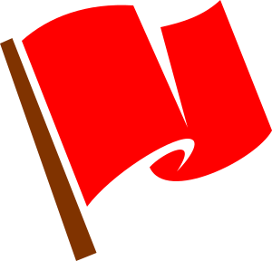 openclipart圖庫：Waving Red Flag