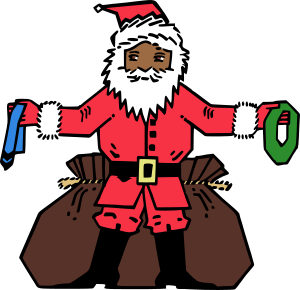 openclipart圖庫：Santa Giving Presents