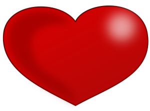 openclipart圖庫：Red Glossy Valentine Heart
