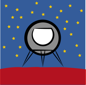 openclipart圖庫：Rocket Ship on Red Planet