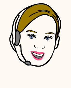 openclipart圖庫：Face, Avatar, Woman, Female, Headset 2