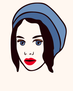 openclipart圖庫：Face, Avatar, Woman, Female, Beanie 1