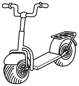 openclipart圖庫：Kick scooter
