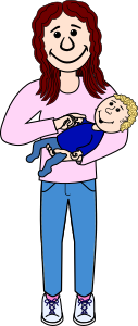 openclipart圖庫：Mother with Child