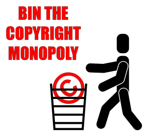openclipart圖庫：Bin The Copyright Monopoly