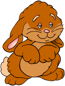 openclipart圖庫：bunny - coloured