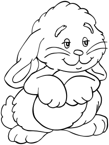 openclipart圖庫：bunny - outline